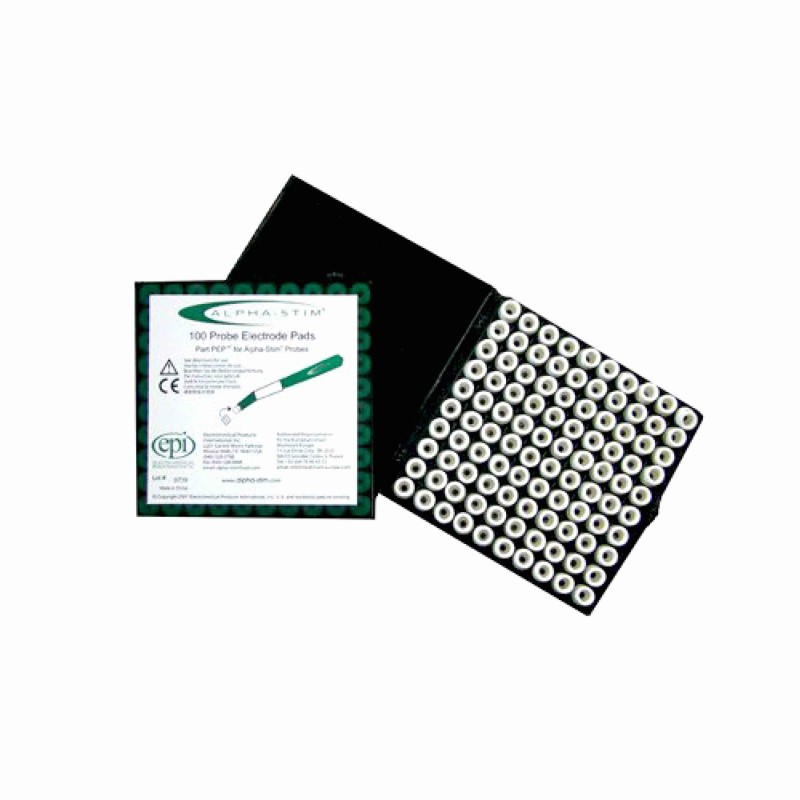Alpha-Stim Kontakt-Pads für Elektrodensticks (Box mit 100 Stück)